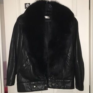 Andrew Marc Leather-Fur Jacket